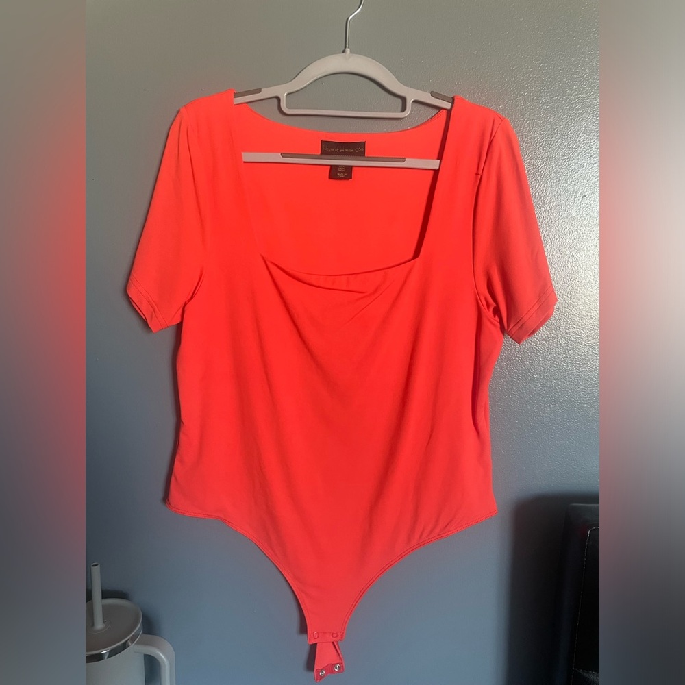 Orange Short Sleeve Bodysuit